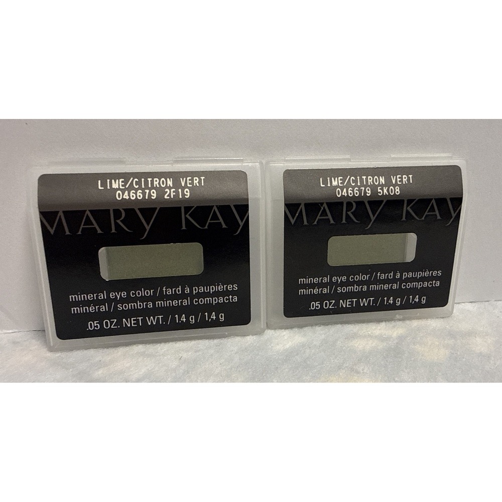 Lot of 2 Mary Kay Mineral Eye Color Lime Citron Vert 046679 Discontinued Shadow